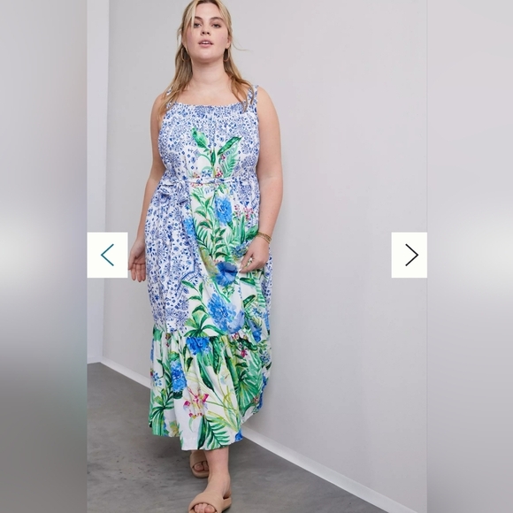Maeve Bouquet Flounced Maxi Dress Size XS - Picture 1 of 5